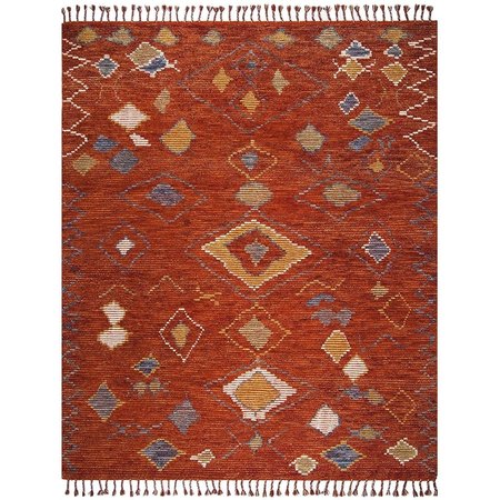 SAFAVIEH 8 x 10 ft. Kenya Hand Knotted Large Rectangle Area RugIvory & Multi-Color KNY116A-8